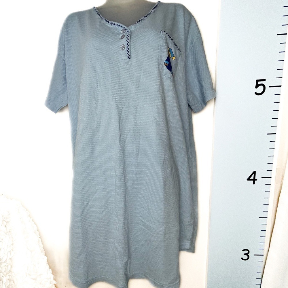 Penmans Blue Thermal Nightgown Pajamas w/Bear Logo Large‎